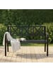 relaxdays Gartenbank in Schwarz - (B)127 x (H)81 x (T)56 cm