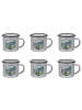 Butlers Tasse PEANUTS 6er-Set in Grau