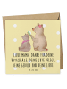 Mr. & Mrs. Panda Glückwunschkarte Bär Kind mit Spruch in Gelb Pastell
