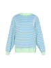 usha BLUE LABEL Women Sweatshirt in sky blue stripe