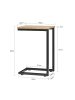 SoBuy Beistelltisch in Natur / Schwarz - (B)30 x (H)60 x (T)40 cm