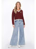 DreiMaster Maritim Sweater in wine red navy offwhite