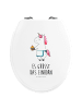 Mr. & Mrs. Panda Toilettendeckel Einhorn Muffin mit Spruch in Weiß