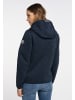Schmuddelwedda Damen Strickfleecejacke in Marine Melange Marine