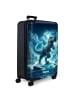 NoBoringSuitCases Suitcase, Koffer, Reisekoffer T-Rex blau