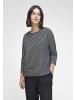 EMILIA LAY Langarmshirt viscose in SCHWARZ/OFFWHITE