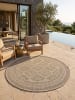 KADIMA DESIGN Outdoor-Teppich VIGOLENO Rauten Flachgewebe gekettelt in Beige-Braun