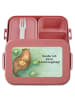 Mr. & Mrs. Panda MEPAL Bentobox Otter Seerose Design mit Spruch in Rot Pastell