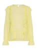 SAINT TROPEZ Langarm-Bluse LabelleSZ Gerade Passform in Elfin Yellow