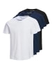 Jack & Jones T-Shirt 5er Pack in Weiß/Marineblau/Schwarz