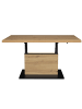 58 aufm Kessel COUCHTISCH Höhenverstellbar Else 4 120x49x70 Holzwerkstoff Asteiche