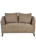 Beliani 2-Sitzer Sofa HOBRO in Braun/Schwarz - (W) 146 x (H) 87 x (L) 85 cm