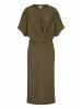 Hessnatur Jersey Kleid Midi in goldoliv