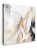 OnlyWow Leinwand Bilder Abstrakte Kunst weiß gold