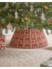 Beliani Weihnachtsbaumkragen NEIGE in Naturfarben/Rot - (W) 60 x (H) 28 x (L) 60 cm