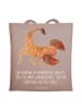 Mr. & Mrs. Panda Shopping Tasche Skorpion Biss mit Spruch in Braun Pastell