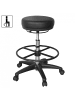 KADIMA DESIGN Arbeitshocker | Schwarz, Rund, Rollen, 120kg, Höhenverstellbar