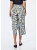 GOLDNER Kurzgröße:  Hose Sommerliche Druckhose in sand / blau / orange / gemustert