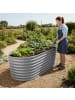 relaxdays Hochbeet in Hellgrau - (B)200 x (H)60 x (T)100 cm