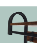 relaxdays Garderobe in Schwarz/Dunkelbraun - (B)69 x (H)182 x (T)30 cm