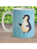 Mr. & Mrs. Panda Kaffeebecher Pinguin Marienkäfer ohne Spruch in Eisblau