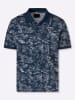 WITT WEIDEN Kurzarm-Poloshirt in dunkelblau-weiß-gemustert