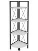 VCM  Metall Holz Eckregal Bücher Insasi 4fach in Weiß