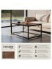 tectake Couchtisch Lynch 100 x 55 x 45,5 cm, Industrial Holz dunkel, rustikal