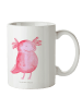 Mr. & Mrs. Panda Cappuccinotasse Axolotl Glücklich ohne Spruch in Weiß