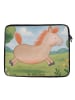 Mr. & Mrs. Panda Laptop Tasche Pferd Springen Design ohne Spruch in Weiß