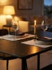 KADIMA DESIGN Esszimmertisch 200x90x76 cm Küchentisch in Marmor-Optik in Schwarz