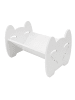 relaxdays Kinder-Bücherregal "Katze" in Weiß – (B)21,5 x (H)32 x (T)19,5 cm