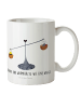 Mr. & Mrs. Panda Kindertasse Sternzeichen Waage mit Spruch in Weiß