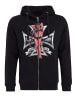 King Kerosin King Kerosin KING KEROSIN Kapuzensweatjacke mit Front Print Born Bad in schwarz