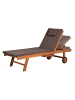 GMD Living Teak Holz Garten Rollliege WOODIE in Natur