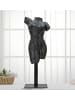 Mauro Ferretti Schwarze Harzskulptur mit Metallsockel, 19 x 17 x 50 cm