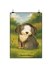 Mr. & Mrs. Panda Poster Hund Entspannen Design ohne Spruch in Weiß