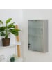 relaxdays Medizinschrank in Silber - (B)38 x (H)58 x (T)13 cm