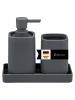 eluno Bad-Accessories Set VALONA 3tlg. ca. 8 x 15,5 cm (Ø/H)