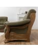 58 aufm Kessel SOFA 2-Sitzer Katlin Bezug Flockstoff Eiche rustikal P43 / grün