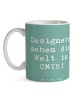 Mr. & Mrs. Panda Mug Spruch CMYK Designer mit Spruch in Meeresbrise
