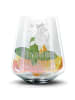 Mr. & Mrs. Panda Blümchentail Glas Otter Seerose mit Spruch in Transparent