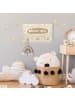 WALLART Kindergarderobe Holz - Spruch Dream Big mit Wirbel Natur in Creme-Beige