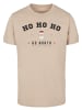 F4NT4STIC T-Shirt Ho Ho Ho Santa Claus Weihnachten in sand