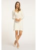 faina Damen Strickkleid in Wollweiss