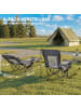 Outsunny Campingstuhl mit Fußablage,80cm x 125cm x 100cm,grau
