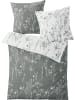 Kleine Wolke Mako-Satin Wendebettwäsche in grau