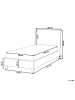 Beliani Einzelbett SENNEZ in Grau/Schwarz - (W) 100 x (H) 106 x (L) 211 cm