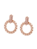 faina Women Dangle Earrings in Rose Gold Lilac