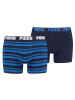 Puma Boxershorts HERITAGE STRIPE BOXER 2er Pack in 056 - blue